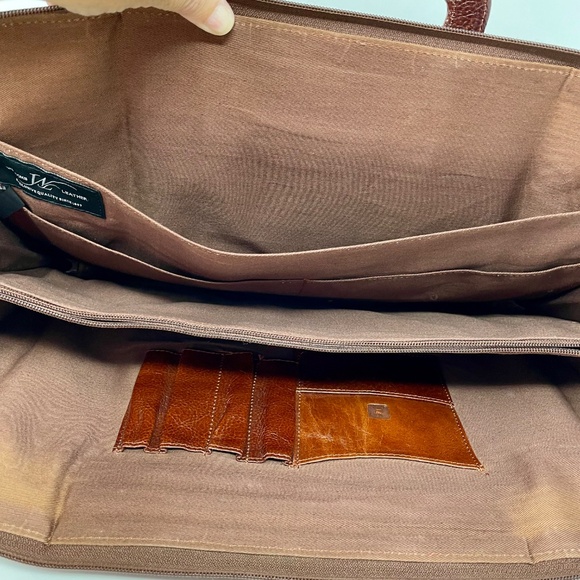 Wilson’s Vintage Brown Leather Briefcase - Picture 8 of 16